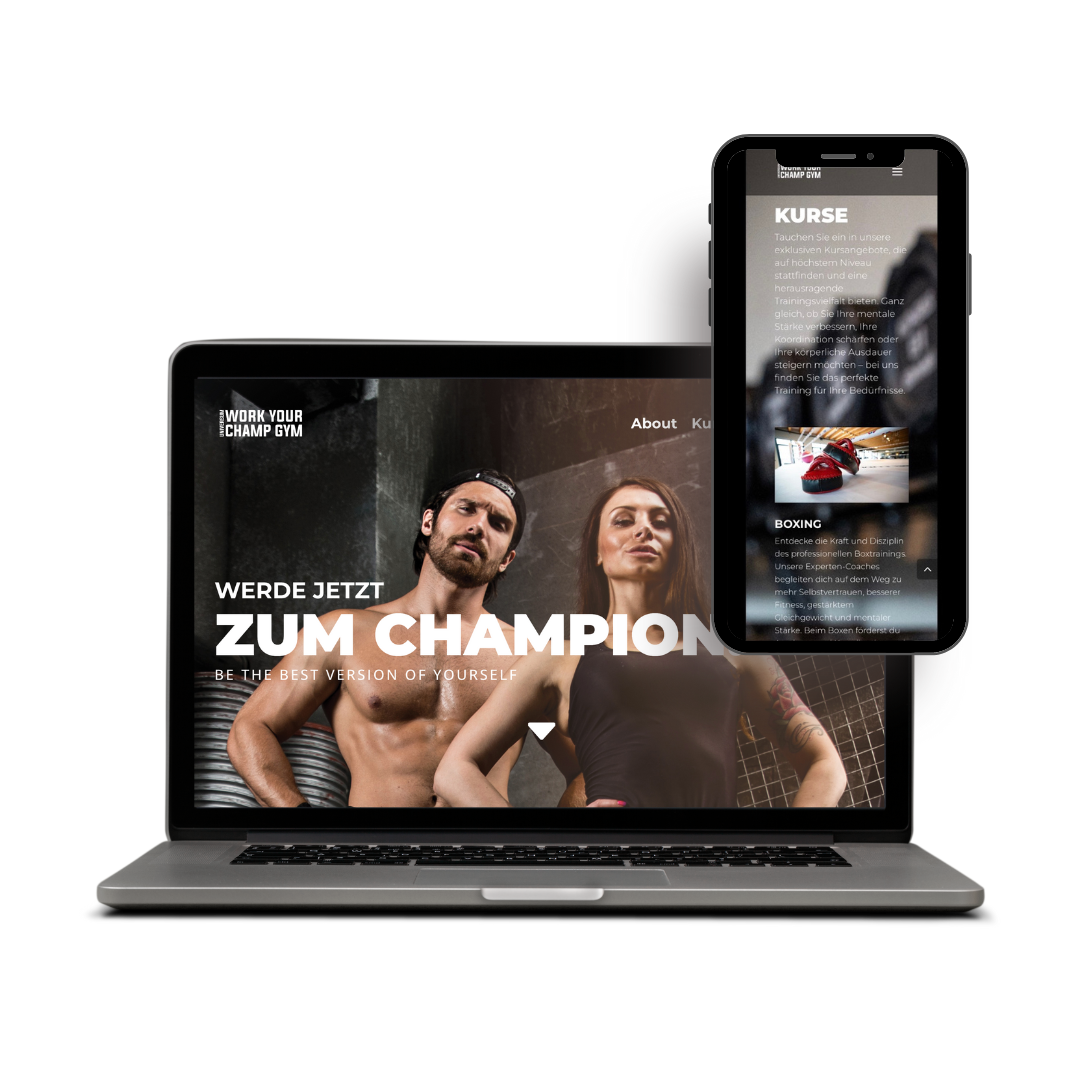 Work your champ Gym nurguteleute Webdesign